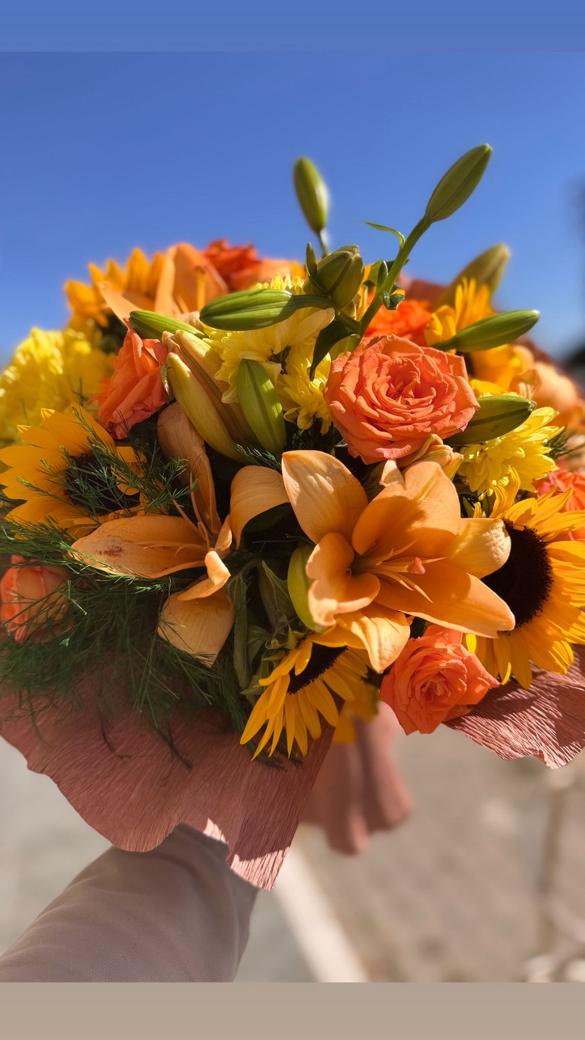 sonbahar buketi turuncu aşkına 